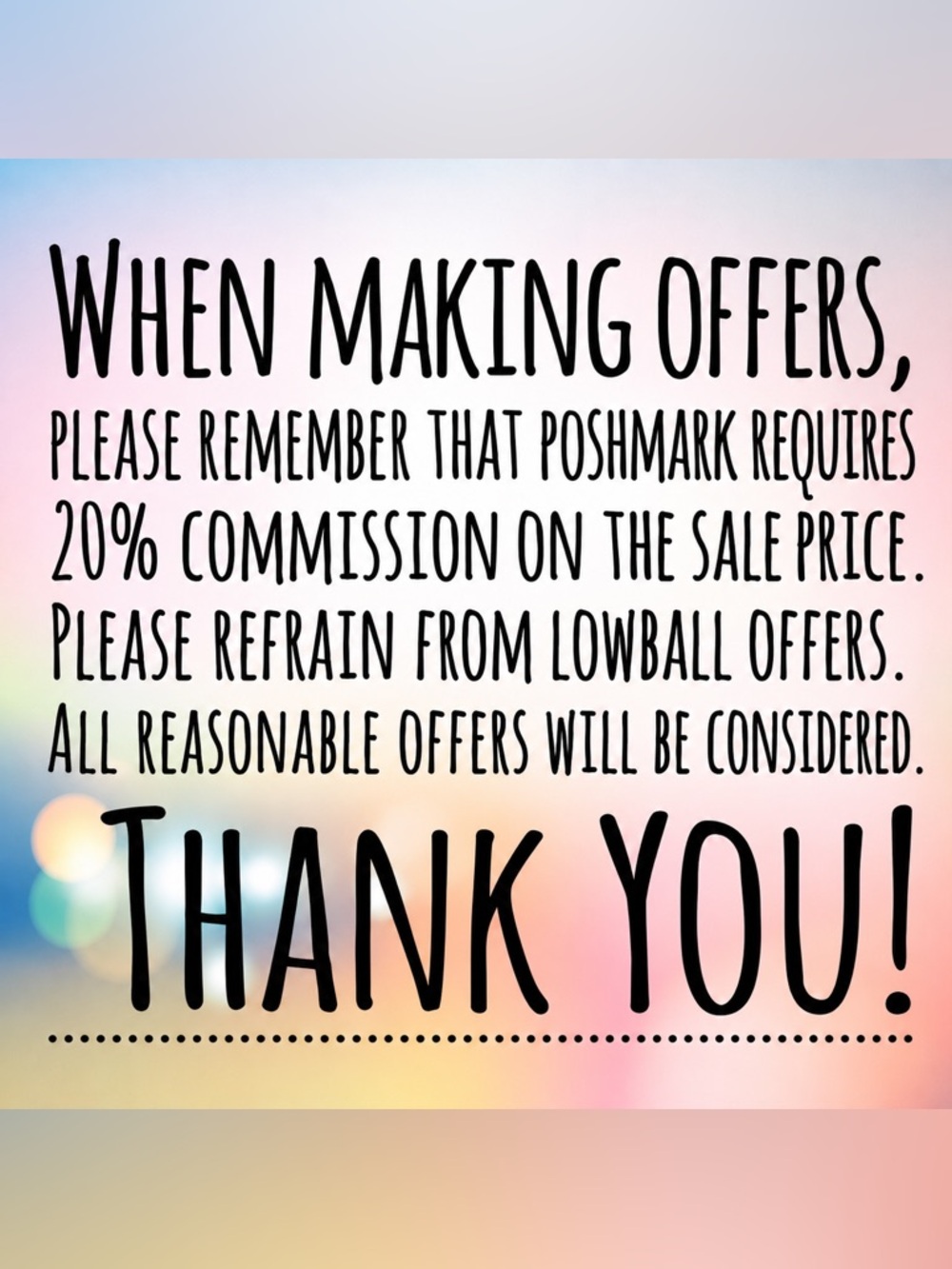 Please be reasonable.